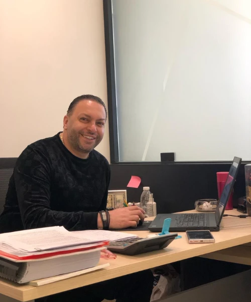 Rabih Bou Bchara, Founder and CEO of Crystal Clear Vital, at his desk